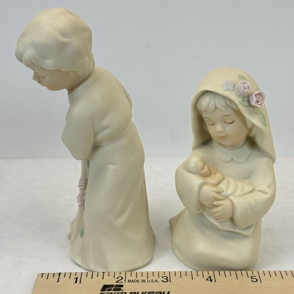 Vintage Homco 1992 Nativity Figurines Mizuno Porcelain Joseph Mary Baby Jesus - Picture 11 of 11